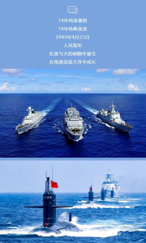 海军节74周年，光荣历程与未来展望，海军节74周年庆典，光荣历程回顾与未来展望
